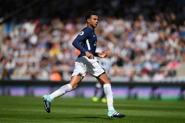 NEWCASTLE UPON TYNE, ENGLAND - AUGUST 13:  Dele Alli of Tottenham Hotspur in action during the Premier League match between Newcastle United and Tottenham Hotspur at St. James Park on August 13, 2017 in Newcastle upon Tyne, England.  (Photo by Stu Forster/Getty Images)