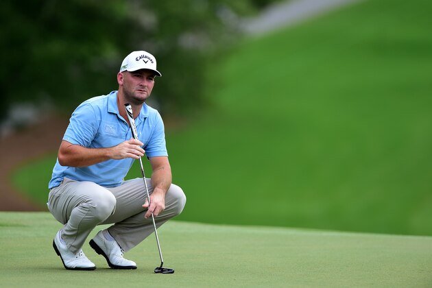 GREENSBORO, NC - AUGUST 17:  Matt Every looks on from the 18th green during the first round of the Wyndham Championship at Sedgefield Country Club on August 17, 2017 in Greensboro, North Carolina.  (Photo by Jared C. Tilton/Getty Images)