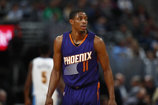 Phoenix Suns guard Brandon Knight (11) in the second half of an NBA basketball game Thursday, Jan. 26, 2017, in Denver. The Nuggets won 127-120. (AP Photo/David Zalubowski)
