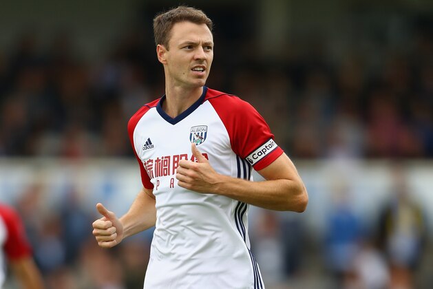 BRISTOL, ENGLAND - JULY 29:  Jonny Evans of West Bromwich Albion during the pre season match between Bristol Rovers and West Bromwich Albion at the Memorial Stadium on July 29, 2017 in Bristol, England.  (Photo by Michael Steele/Getty Images)