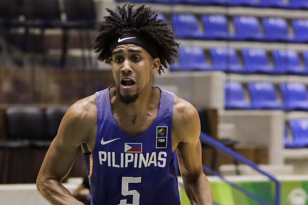 Philippines basketball player Gabe Norwood runs with the ball during a FIBA AsiaCup 2017 group match against China, in the Lebanese town of Zouk Mikael north of Beirut on August 9, 2017.
Phillippines won over China 96 to 87. / AFP PHOTO / JOSEPH EID        (Photo credit should read JOSEPH EID/AFP/Getty Images)