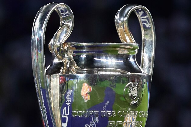 SKOPJE, MACEDONIA - AUGUST 08: The UEFA Champions League trophy on display before the UEFA Super Cup match between Real Madrid and Manchester United at National Arena Filip II Macedonian on August 8, 2017 in Skopje, Macedonia.  (Photo by Chris Brunskill Ltd/Getty Images)