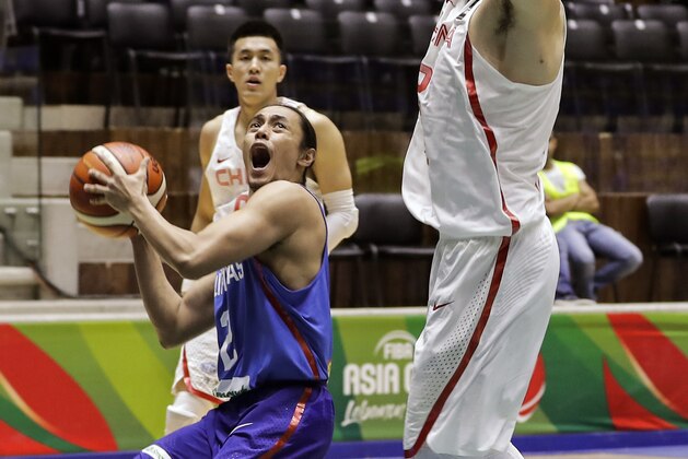 Philippines basketball player Terrence Romeo tries to score during a FIBA AsiaCup 2017 group match against China, in the Lebanese town of Zouk Mikael north of Beirut on August 9, 2017.
Phillippines won over China 96 to 87. / AFP PHOTO / JOSEPH EID        (Photo credit should read JOSEPH EID/AFP/Getty Images)