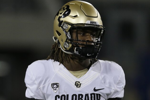 Colorado wide receiver Anthony Julmisse (8) during the first half of an NCAA college football game against Arizona, Saturday, Nov. 12, 2016, in Tucson, Ariz. (AP Photo/Rick Scuteri)