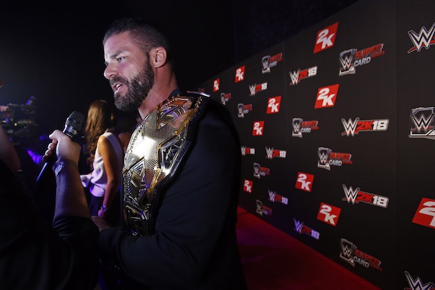 NXT Superstar Bobby Roode is seen at the WWE 2K18 SummerSlam Kickoff Event on Friday, Aug. 18, 2017, in New York. (Photo by Adam Hunger/Invision for 2K Games/AP Images)