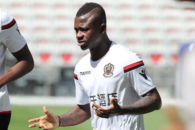 Nice's Ivorian midfielder Jean Michael Seri attends a training session on the eve of the UEFA Champions League football match between Nice and Naples on August 21, 2017 at the Allianz Riviera stadium in Nice, southeastern France.  / AFP PHOTO / VALERY HACHE        (Photo credit should read VALERY HACHE/AFP/Getty Images)