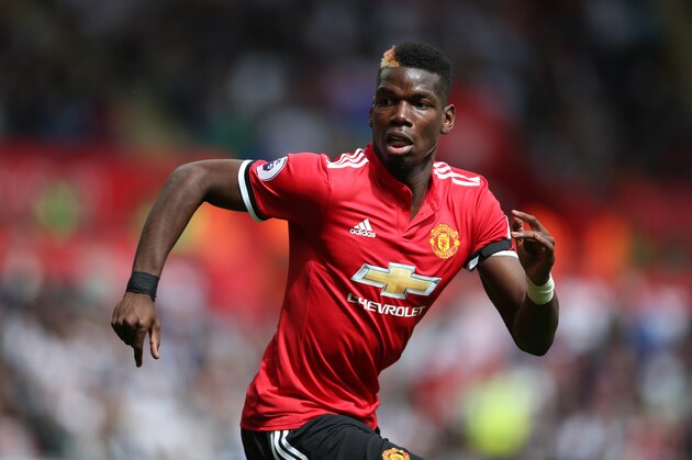 SWANSEA, WALES - AUGUST 19: Paul Pogba of Manchester United during the Premier League match between Swansea City and Manchester United at Liberty Stadium on August 19, 2017 in Swansea, Wales. (Photo by Catherine Ivill - AMA/Getty Images)