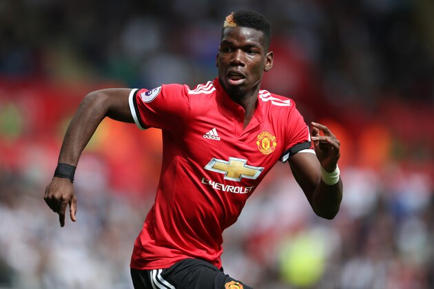 SWANSEA, WALES - AUGUST 19: Paul Pogba of Manchester United during the Premier League match between Swansea City and Manchester United at Liberty Stadium on August 19, 2017 in Swansea, Wales. (Photo by Catherine Ivill - AMA/Getty Images)