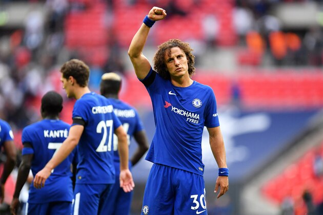 LONDON, ENGLAND - AUGUST 20:  David Luiz of Chelsea celebrates victory after the Premier League match between Tottenham Hotspur and Chelsea at Wembley Stadium on August 20, 2017 in London, England. (Photo by Justin Setterfield/Getty Images)