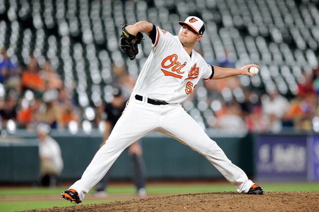 BALTIMORE, MD - AUGUST 21: Zach Britton #53 of the Baltimore Orioles pitches in the ninth inning against the Oakland Athletics at Oriole Park at Camden Yards on August 21, 2017 in Baltimore, Maryland. (Photo by Greg Fiume/Getty Images) BALTIMORE, MD - AUGUST 21: Zach Britton #53 of the Baltimore Orioles pitches in the ninth inning against the Oakland Athletics at Oriole Park at Camden Yards on August 21, 2017 in Baltimore, Maryland. (Photo by Greg Fiume/Getty Images)