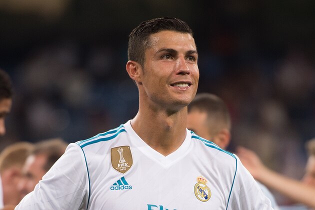 MADRID, SPAIN - AUGUST 23: Cristiano Ronaldo of Real Madrid CF smiles after his team won the Santiago Bernabeu Trophy match 2-1 between Real Madrid CF and ACF Fiorentina at Estadio Santiago Bernabeu on August 23, 2017 in Madrid, Spain. (Photo by Denis Doyle/Getty Images)