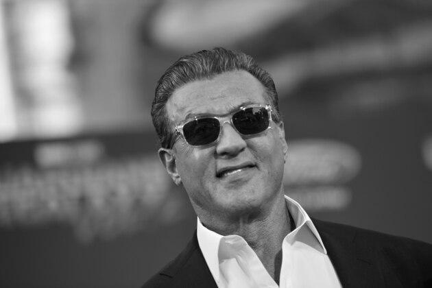 HOLLYWOOD, CA - APRIL 19:  (EDITORS NOTE: Image has been shot in black and white. Color version not available.) Actor Sylvester Stallone at The World Premiere of Marvel StudiosÂ ÂGuardians of the Galaxy Vol. 2.Â at Dolby Theatre in Hollywood, CA April 19th, 2017  (Photo by Charley Gallay/Getty Images for Disney)