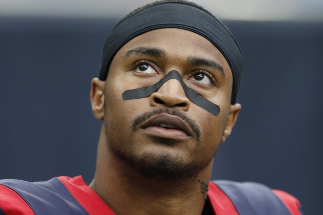 HOUSTON, TX - AUGUST 28: Jaelen Strong #11 of the Houston Texans looks on against the Arizona Cardinals during an NFL preseason game at NRG Stadium on August 28, 2016 in Houston, Texas. The Texans defeated the Cardinals 34-24. (Photo by Joe Robbins/Getty Images)