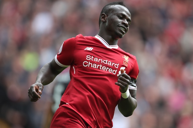 LIVERPOOL, ENGLAND - AUGUST 19: Sadio Mane of Liverpool during the Premier League match between Liverpool and Crystal Palace at Anfield on August 19, 2017 in Liverpool, England. (Photo by Robbie Jay Barratt - AMA/Getty Images)