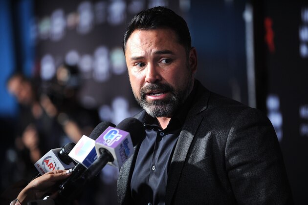 NEW YORK, NY - JUNE 20:  Chairman and CEO of Golden Boy Promotions Oscar De La Hoya attends the Canelo Alvarez and Gennady Golovkin Press Tour at The Theater at Madison Square Garden on June 20, 2017 in New York City.  (Photo by Brad Barket/Getty Images)