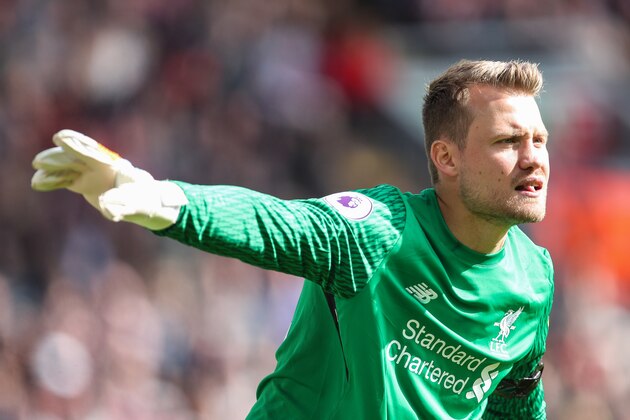LIVERPOOL, ENGLAND - AUGUST 19: Simon Mignolet of Liverpool during the Premier League match between Liverpool and Crystal Palace at Anfield on August 19, 2017 in Liverpool, England. (Photo by Robbie Jay Barratt - AMA/Getty Images)