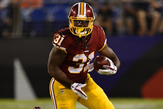 Aug 10, 2017; Baltimore, MD, USA; Washington Redskins running back Matt Jones (31) during the second half at M&T Bank Stadium. Mandatory Credit: Derik Hamilton-USA TODAY Sports