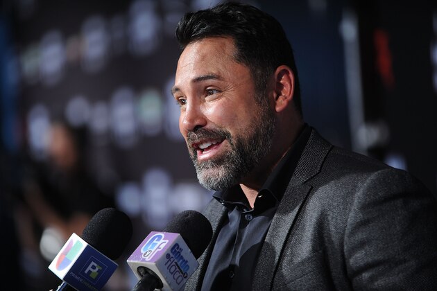 NEW YORK, NY - JUNE 20:  Chairman and CEO of Golden Boy Promotions Oscar De La Hoya attends the Canelo Alvarez and Gennady Golovkin Press Tour at The Theater at Madison Square Garden on June 20, 2017 in New York City.  (Photo by Brad Barket/Getty Images)