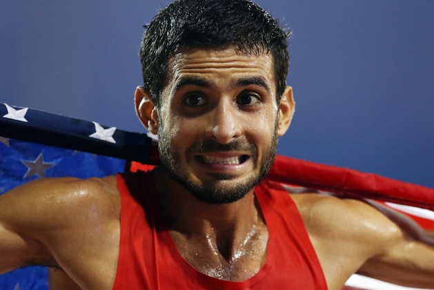 TORONTO, ON - JULY 25:  David Torrence of the USA celebrates winning Silver in the Men's 5000m Final during Day 15 of the Toronto 2015 Pan Am Games at the Pan Am Athletics Stadium on July 25, 2015 in Toronto, Ontario, Canada.  (Photo by Vaughn Ridley/Getty Images)