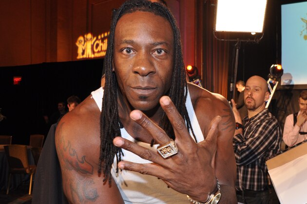 ATLANTA, GA - MARCH 30: WWE Wrestler Booker T attends WWE's 4th annual WrestleMania art exhibit and auction at The Egyptian Ballroom at Fox Theatre on March 30, 2011 in Atlanta, Georgia. (Photo by Moses Robinson/Getty Images)