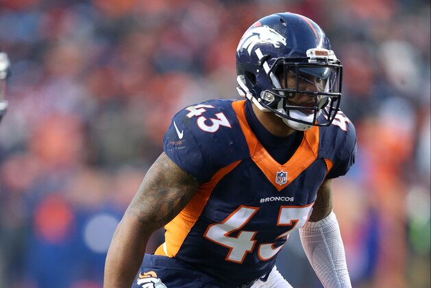 DENVER, CO - DECEMBER 18:  T.J. Ward #43 of the Denver Broncos in action during the game against the New England Patriots at Sports Authority Field At Mile High on December 16, 2016 in Denver, Colorado.  The Patriots defeated the Broncos 16-3.  (Photo by Rob Leiter/Getty Images)