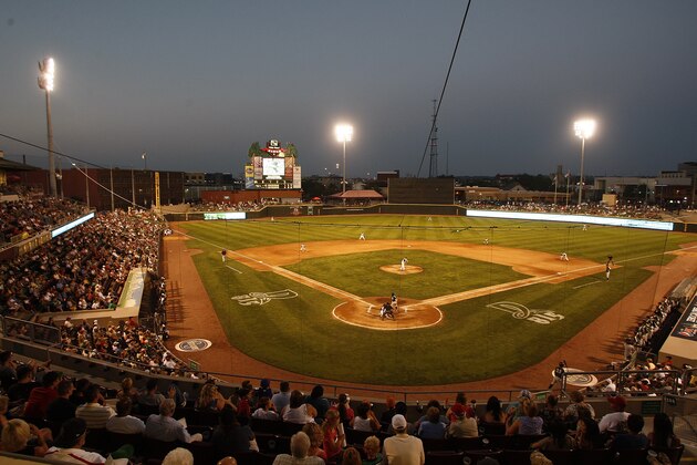 DAYTON, OH - JULY 9: A sell out crowd of 8688 fans flocked to Fifth Third Field for the game between the Dayton Dragons and the South Bend Silver Hawks breaking the All Time Professional Sports Consecutive Sellout Record at 815 consecutive games on July 9, 2011 at Fifth Third Field in Dayton, Ohio. The Dragons defeated the Silver Hawks 4-1. (Photo by John Grieshop/Getty Images)