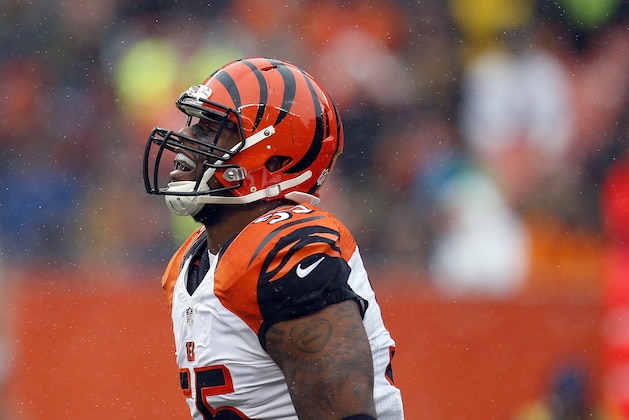 CLEVELAND, OH - DECEMBER 11:  Vontaze Burfict #55 of the Cincinnati Bengals reacts after a defensive play against the Cleveland Browns at Cleveland Browns Stadium on December 11, 2016 in Cleveland, Ohio. (Photo by Justin K. Aller/Getty Images)