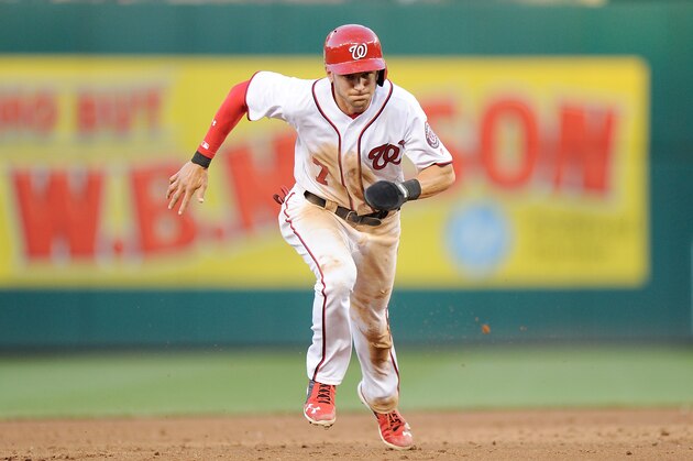 WASHINGTON, DC - JUNE 27:  Trea Turner #7 of the Washington Nationals runs the bases against the Chicago Cubs at Nationals Park on June 27, 2017 in Washington, DC.  (Photo by G Fiume/Getty Images)