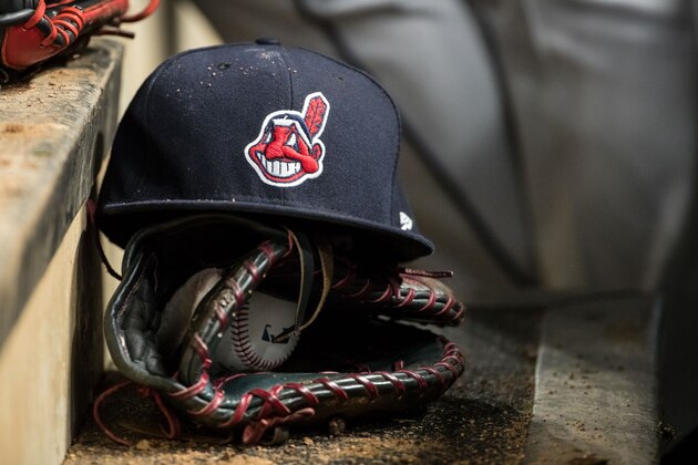 MINNEAPOLIS, MN- APRIL 17: A Cleveland Indians hat with Chief Wahoo against the Minnesota Twins on April 17, 2017 at Target Field in Minneapolis, Minnesota. The Indians defeated the Twins 3-1. (Photo by Brace Hemmelgarn/Minnesota Twins/Getty Images) *** Local Caption ***