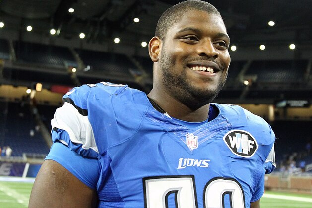 Aug 18, 2016; Detroit, MI, USA;  Detroit Lions offensive guard Laken Tomlinson (72) stands on the field after a game against the Cincinnati Bengals at Ford Field. Mandatory Credit: Mike Carter-USA TODAY Sports