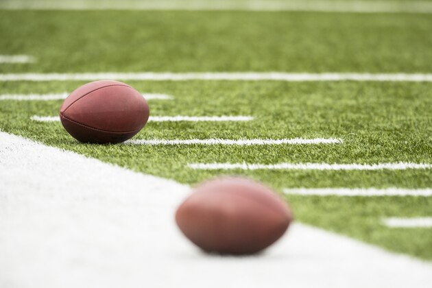 ORCHARD PARK, NY - NOVEMBER 27:  American footballs rest on the sideline before the game between the Buffalo Bills and the Jacksonville Jaguars on November 27, 2016 at New Era Field in Orchard Park, New York. Buffalo defeats Jacksonville 28-21.  (Photo by Brett Carlsen/Getty Images) *** Local Caption ***
