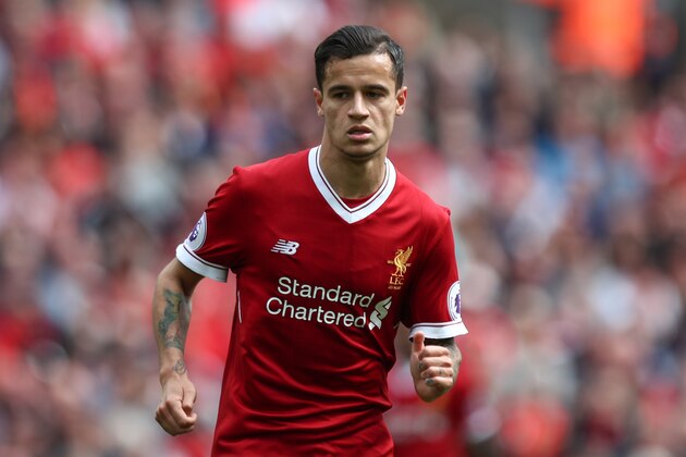 LIVERPOOL, ENGLAND - MAY 21: Philippe Coutinho of Liverpool during the Premier League match between Liverpool and Middlesbrough at Anfield on May 21, 2017 in Liverpool, England. (Photo by Robbie Jay Barratt - AMA/Getty Images)
