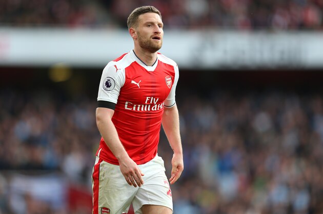 LONDON, ENGLAND - APRIL 02: Shkodran Mustafi of Arsenal during the Premier League match between Arsenal and Manchester City at Emirates Stadium on April 2, 2017 in London, England. (Photo by Catherine Ivill - AMA/Getty Images)