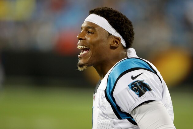 CHARLOTTE, NC - AUGUST 31:  Cam Newton #1 of the Carolina Panthers watches on against the Pittsburgh Steelers during their game at Bank of America Stadium on August 31, 2017 in Charlotte, North Carolina.  (Photo by Streeter Lecka/Getty Images)