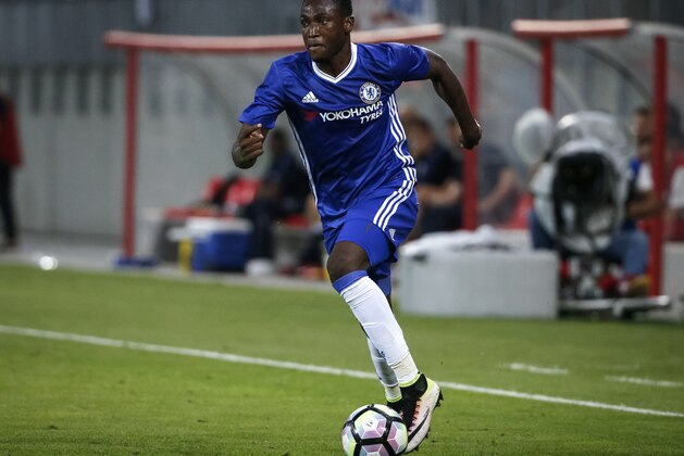 VELDEN, AUSTRIA - JULY 20: Baba Rahman of Chelsea in action during the friendly match between WAC RZ Pellets and Chelsea F.C. at Worthersee Stadion on July 20, 2016 in Velden, Austria. (Photo by Srdjan Stevanovic/Getty Images)
