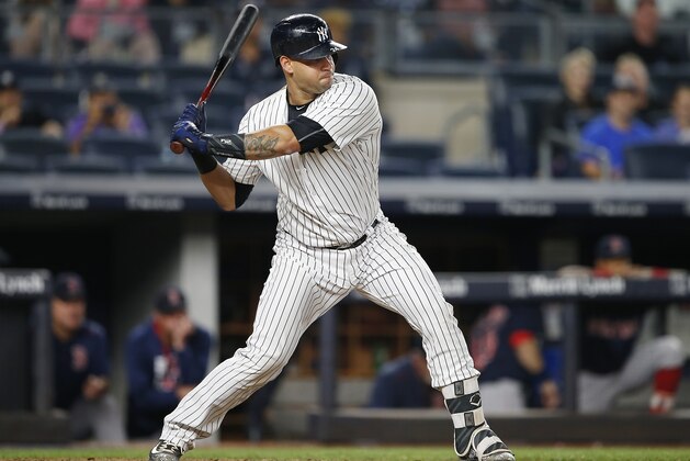 NEW YORK, NY - AUGUST 31: Gary Sanchez #24 of the New York Yankees in action during a game against the Boston Red Sox at Yankee Stadium on August 31, 2017 in the Bronx borough of New York City. (Photo by Rich Schultz/Getty Images)