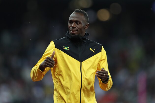LONDON, ENGLAND - AUGUST 13: Usain Bolt makes a farewell lap of the track during day ten of the 16th IAAF World Athletics Championships London 2017 at The London Stadium on August 13, 2017 in London, United Kingdom. (Photo by Ian MacNicol/Getty Images)