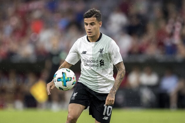 MUNICH, GERMANY - AUGUST 01:  Philippe Coutinho of Liverpool FC controls the ball during the Audi Cup 2017 match between Bayern Muenchen and Liverpool FC at Allianz Arena on August 1, 2017 in Munich, Germany.  (Photo by Boris Streubel/Getty Images)
