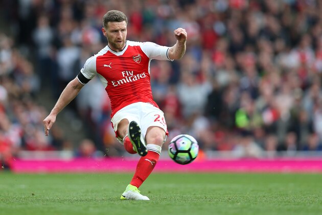 LONDON, ENGLAND - APRIL 02: Shkodran Mustafi of Arsenal during the Premier League match between Arsenal and Manchester City at Emirates Stadium on April 2, 2017 in London, England. (Photo by Catherine Ivill - AMA/Getty Images)