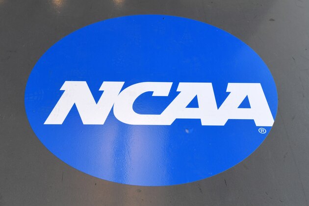Mar 10, 2017; College Station, TX, USA; General overall view of NCAA logo during the NCAA Indoor Track and Field Championships at the Rhonda and Frosty Gilliam Jr. Indoor Track Stadium at the McFerrin Athletic Center. Mandatory Credit: Kirby Lee-USA TODAY Sports