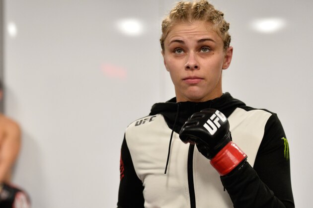 SACRAMENTO, CA - DECEMBER 17:  Paige VanZant warms up backstage during the UFC Fight Night event inside the Golden 1 Center Arena on December 17, 2016 in Sacramento, California. (Photo by Brandon Magnus/Zuffa LLC/Zuffa LLC via Getty Images)