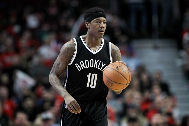 CHICAGO, IL - APRIL 12:  Archie Goodwin #10 of the Brooklyn Nets dribbles the ball in the fourth quarter against the Chicago Bulls at United Center on April 12, 2017 in Chicago, Illinois. NOTE TO USER: User expressly acknowledges and agrees that, by downloading and or using this photograph, User is consenting to the terms and conditions of the Getty Images License Agreement. (Photo by Dylan Buell/Getty Images)