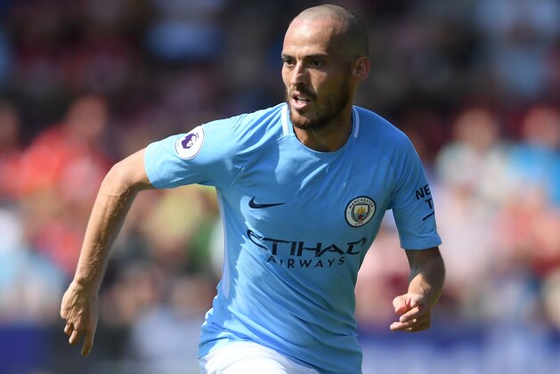 BOURNEMOUTH, ENGLAND - AUGUST 26:  David Silva of Manchester City in action during the Premier League match between AFC Bournemouth and Manchester City at Vitality Stadium on August 26, 2017 in Bournemouth, England.  (Photo by Mike Hewitt/Getty Images)
