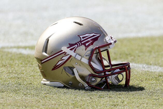 TALLAHASSEE, FL - OCTOBER 1: A general view of a Florida State Seminoles Helmet on the field before the game against the North Carolina Tar Heels at Doak Campbell Stadium on Bobby Bowden Field on October 1, 2016 in Tallahassee, Florida. North Carolina upset the 12th ranked Florida State 37 to 35. (Photo by Don Juan Moore/Getty Images) TALLAHASSEE, FL - OCTOBER 1: A general view of a Florida State Seminoles Helmet on the field before the game against the North Carolina Tar Heels at Doak Campbell Stadium on Bobby Bowden Field on October 1, 2016 in Tallahassee, Florida. North Carolina upset the 12th ranked Florida State 37 to 35. (Photo by Don Juan Moore/Getty Images)