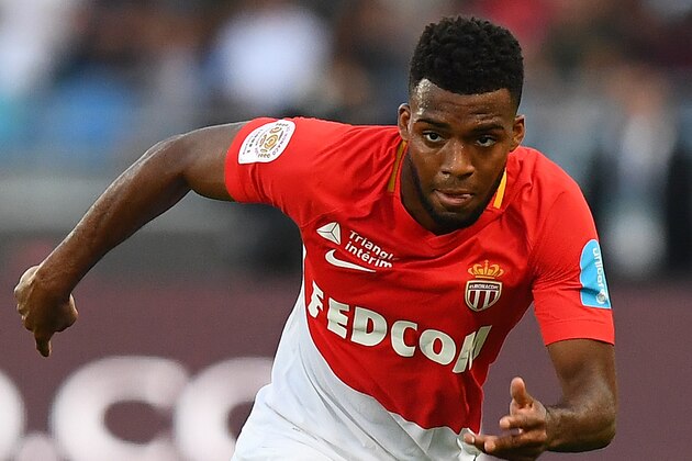 Monaco's French midfielder Thomas Lemar controls the ball during the French Trophy of Champions (Trophee des Champions) football match between Monaco (ASM) and Paris Saint-Germain (PSG) on July 29, 2017, at the Grand Stade in Tangiers. / AFP PHOTO / FRANCK FIFE        (Photo credit should read FRANCK FIFE/AFP/Getty Images)