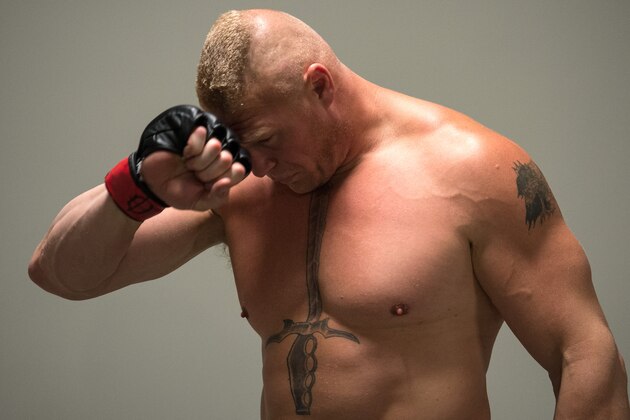 LAS VEGAS, NV - JULY 09:  Brock Lesnar backstage during the UFC 200 event on July 9, 2016 at T-Mobile Arena in Las Vegas, Nevada.  (Photo by Brandon Magnus/Zuffa LLC/Zuffa LLC via Getty Images)