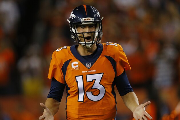 DENVER, CO - SEPTEMBER 11:  Quarterback Trevor Siemian #13 of the Denver Broncos is introduced to the game against the Los Angeles Chargers at Sports Authority Field at Mile High on September 11, 2017 in Denver, Colorado. (Photo by Justin Edmonds/Getty Images)