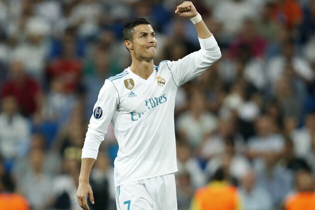 Cristiano Ronaldo of Real Madrid during the UEFA Champions League group H match between Real Madrid and APOEL FC on September 13, 2017 at the Santiago Bernabeu stadium in Madrid, Spain.(Photo by VI Images via Getty Images)