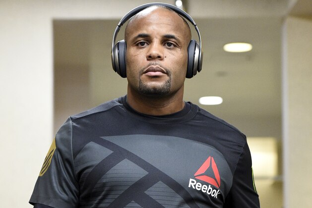 ANAHEIM, CA - JULY 29:  UFC light heavyweight champions Daniel Cormier warms up backstage during the UFC 214 event inside the Honda Center on July 29, 2017 in Anaheim, California. (Photo by Mike Roach/Zuffa LLC/Zuffa LLC via Getty Images)
