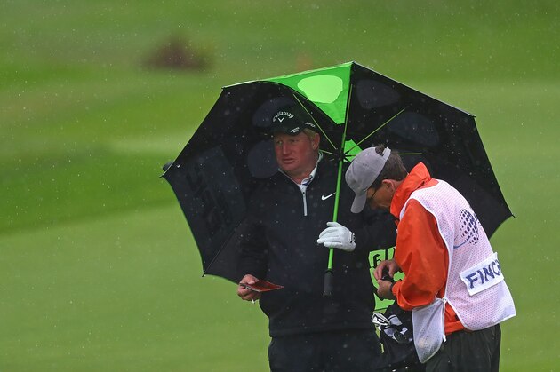 SPIJK, NETHERLANDS - SEPTEMBER 14:  Richard Finch of England prepares to plays a shot during day one of the European Tour KLM Open held at The Dutch on September 14, 2017 in Spijk, Netherlands.  (Photo by Dean Mouhtaropoulos/Getty Images)